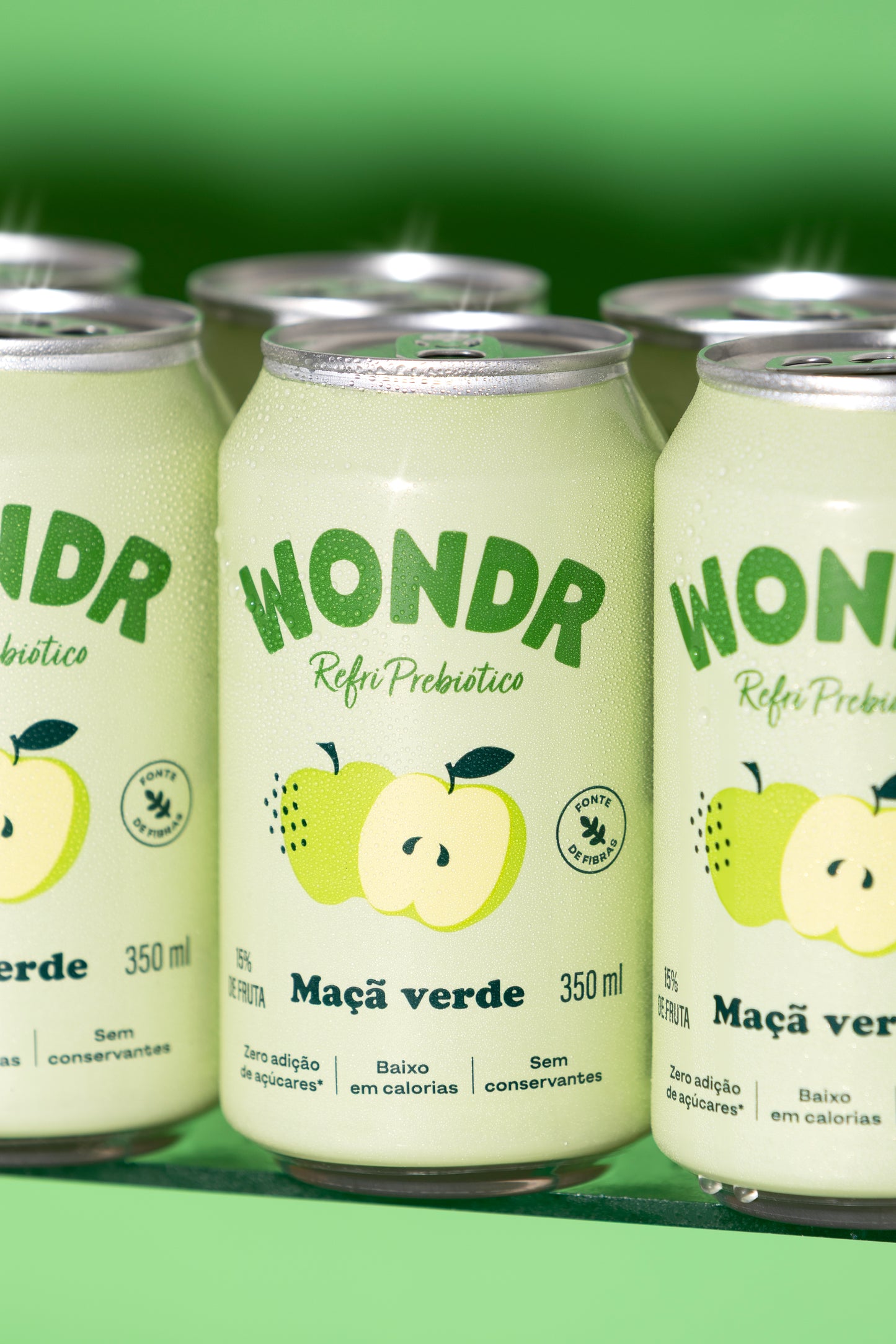 REFRIGERANTE WONDR MAÇÃ VERDE 350ML