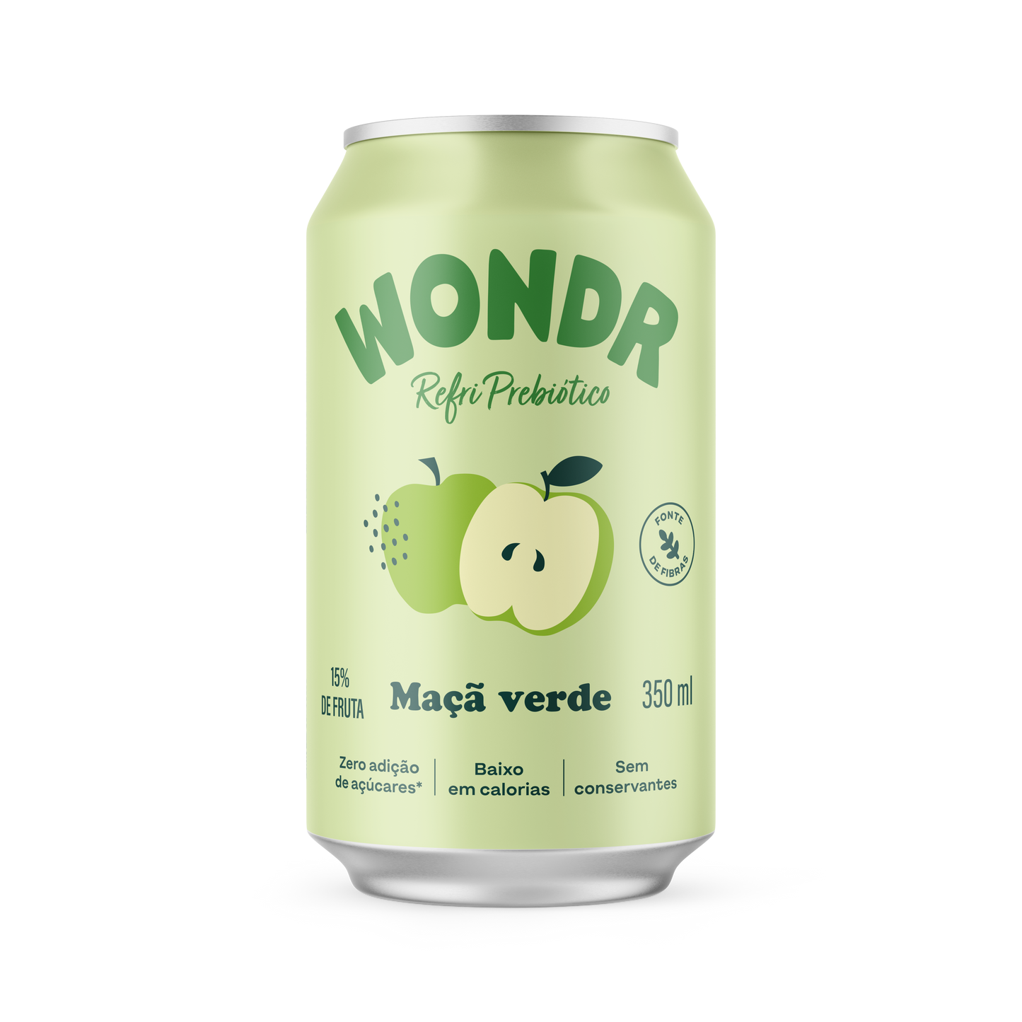 REFRIGERANTE WONDR MAÇÃ VERDE 350ML