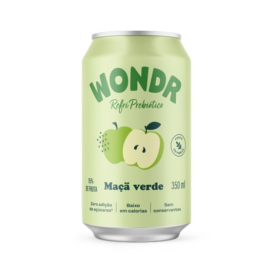 REFRIGERANTE WONDR MAÇÃ VERDE 350ML