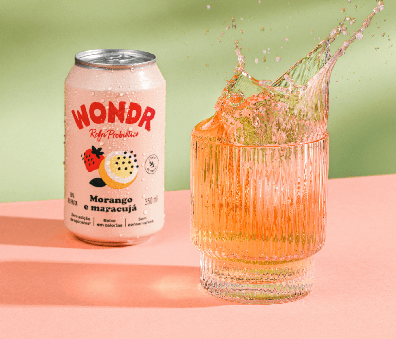 REFRIGERANTE WONDR MORANGO E MARACUJÁ 350ML